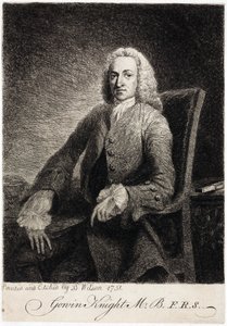 Gowin Knight, scienziato, c 1751 da Unbekannt