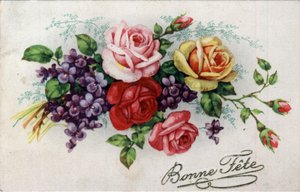 Biglietto di auguri per la Festa della Mamma: Cartolina datata 1945 da Unbekannt
