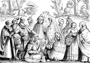 Zingari - zingari maschi e femmine che leggono la fortuna da Unbekannter Künstler