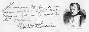 Scrittura e firma di Napoleone I durante il primo periodo della sua carriera come ufficiale di artiglieria da Unbekannt