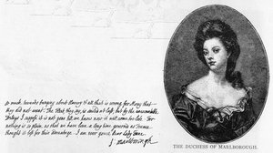 Scrittura e firma di Sarah, Duchessa di Marlborough da Unbekannt