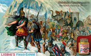 Attraversamento delle Alpi di Annibale da Unbekannter Künstler