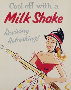 Educazione sanitaria, rinfrescati con un frappè, poster