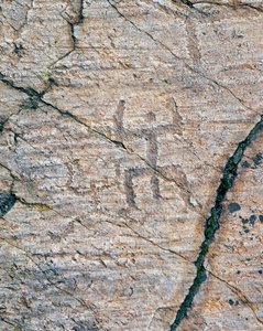 Figure umane, incisioni rupestri nel Parco Nazionale delle Incisioni Rupestri di Naquane da William M. Timlin