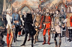 Dignitari ungheresi ricevuti da Francesco Giuseppe I in Ungheria da Unbekannter Künstler