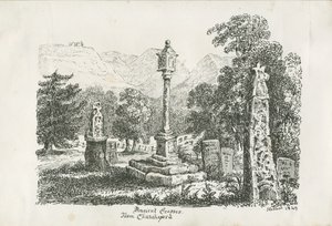 Chiesa di Ilam - Croci antiche: litografia, 1849 da Unbekannt