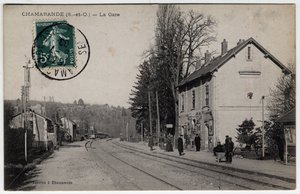 Chamarande: vista della stazione ferroviaria da William M. Timlin