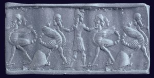 Impressione da un sigillo cilindrico neo-babilonese, c.750-600 a.C.