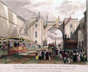 Inaugurazione della linea ferroviaria Liverpool Manchester da Unbekannt