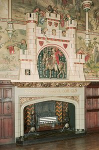 Interno, dettaglio di un camino, Castello di Cardiff, Galles da Unbekannt