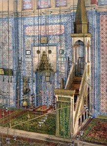 Interno della Moschea di Rüstem Pasha, Costantinopoli da Unbekannt