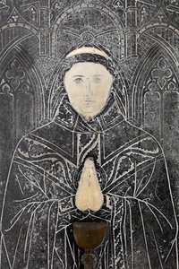 Interno, navata sud, lato ovest, lastra funeraria da Unbekannter Künstler