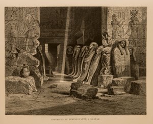 Vista interna del Tempio di Apet a Karnak, Egitto - Illustrazione dall