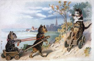 Gattini su slitte, inizio XX secolo