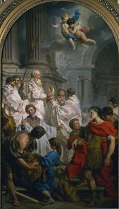 La messa del rito greco di san Basilio di Cesarea o Basilio il grande (330-379), e svenimento dell