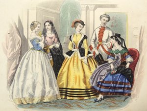 Moda parigina per signore, c.1860