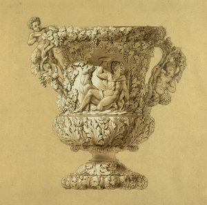 Grande brocca di vino. Disegno a seppia di Charles Nicolas Odiot da Unbekannt