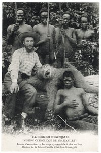 Il singe cynocéphale à tête de lion, c.1910 (litografia)