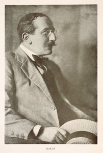 Leon Bakst (1866-1924), pittore russo, ritratto fotografico (foto b/n) da Unbekannt