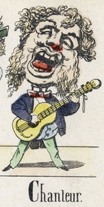 Lettera C: cantante. Alfabeto del Racconto Orientale. Immagini di Epinal, circa 1890. Serie popolare. Piccolo opuscolo di 8 pagine.