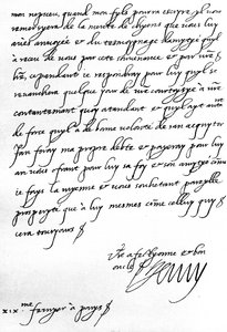 Lettera di re Enrico IV di Francia a Enrico, principe di Galles, ringraziandolo per un regalo di un branco di cani per suo figlio, il Delfino, che è troppo giovane per scrivere di persona, scritta a Parigi da Unbekannt