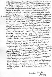 Lettera di Maria Stuarda mentre era in prigione a Sheffield a Elisabetta I d