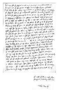 Lettera di Tommaso Moro a Re Enrico VIII, scritta a casa sua a Chelcith (Chelsea), 5 marzo da Unbekannt