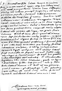 Lettera scritta in latino da Erasmo a Nicolaas Everaerts riguardante il matrimonio di Martin Lutero, affermando che 