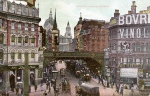 Londra - Ludgate Hill nella Città di Londra, inizio XX secolo