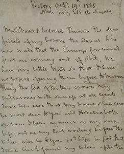 Ultima lettera di Lord Nelson (1758-1805) a Emma Hamilton, scritta dalla 
