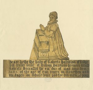 Chiesa di Madeley - Monumento a Robert Hawkins, 19° secolo da Unbekannt