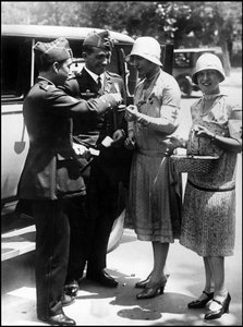 Madrid (Spagna) giugno 1929: I due piloti spagnoli Jimenez e Iglesias che tornano dal loro viaggio in Sud America (Hanno attraversato l