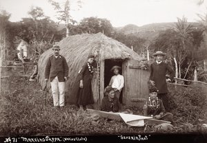 Produzione di Tappa, un tessuto nativo, c.1875 da Unbekannt