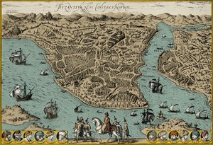 Mappa di Costantinopoli da Unbekannter Künstler