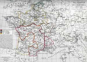 Mappa della Francia ai tempi del re Carlo VI