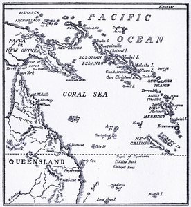 Mappa della Melanesia da Unbekannt