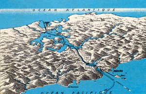 Mappa del Canale di Panama da Unbekannter Künstler