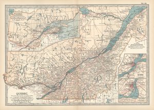 Mappa di Quebec, Canada, c.1900 da Unbekannter Künstler