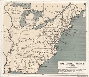 Mappa degli Stati Uniti post-indipendenza da Unbekannter Künstler