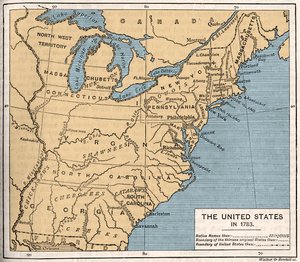 Mappa degli Stati Uniti post-indipendenza da Unbekannter Künstler