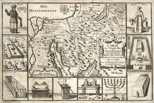 Mappa del viaggio degli Israeliti, dalla loro uscita dall