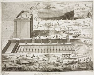 Marina, cantiere di costruzione in "L