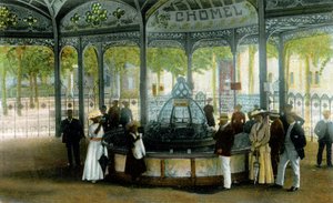 Medicina. Sorgente Chomel a Vichy, Francia. Cartolina, Francia, c.1900 da Unbekannter Künstler