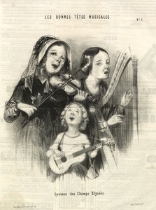 Sirene degli Champs Elysées (Charivari), Parigi 1846 da Unbekannter Künstler
