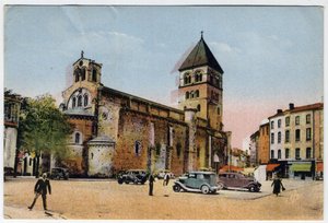 Saint-Gaudens: vista esterna della chiesa collegiale di San Pietro e San Gaudens da William M. Timlin