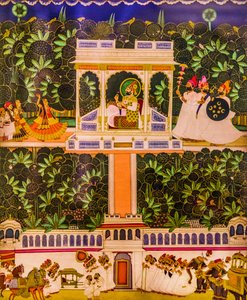 Miniatura, Forte Mehrangarh, Jodhpur, Rajasthan, India, Asia da Unbekannter Künstler