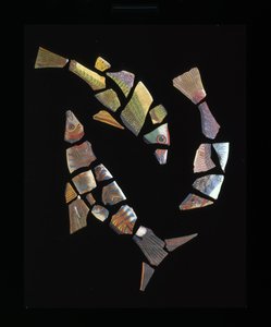 Frammenti di piastrelle a mosaico di pesce, c. I secolo a.C. - I secolo d.C. da Unbekannt