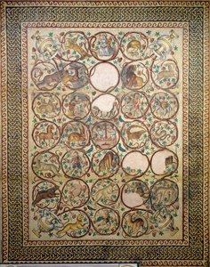Mosaico di Quabr Hiram dal pavimento della navata centrale della Chiesa di San Cristoforo, 575 da Unbekannt