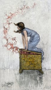 Miti e leggende: Pandora troppo curiosa apre la scatola nonostante il divieto e libera i demoni contenenti tutti i mali dell