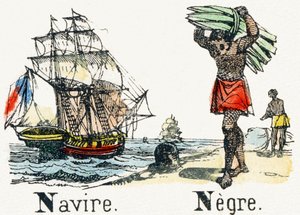 N - Nave Nera - Alfabeto di Intrattenimento per Bambini c.1890 da Unbekannt